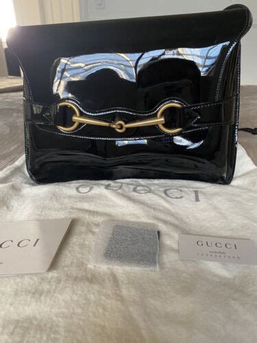 gucci bright bit|GUCCI Patent Large Bright Bit Shoulder Bag Black.